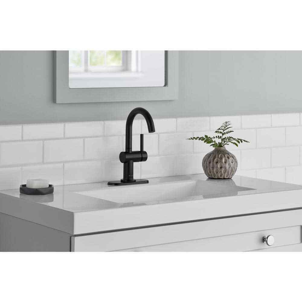 Glacier Bay Dorind Single Hole Single-Handle Deck Mount High-Arc Bathroom Faucet