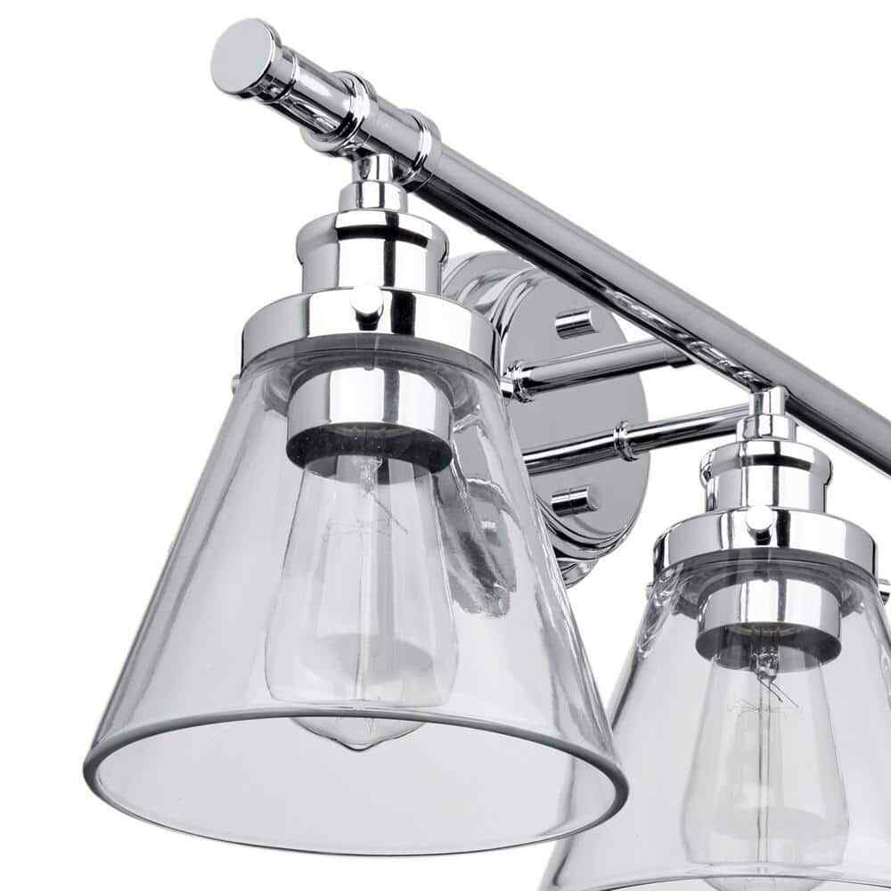 Globe Electric Parker 3-Light Chrome Vanity Light Bath Set 5-Piece