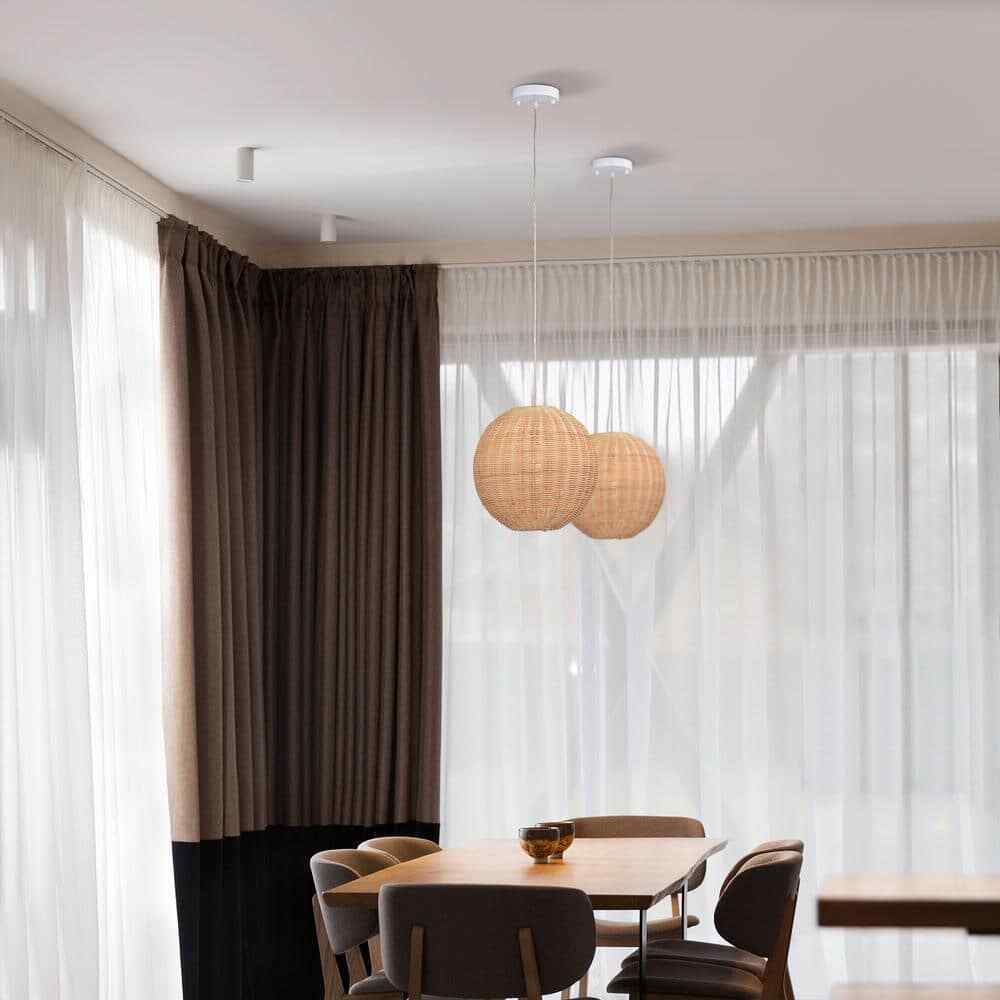 Warehouse of Tiffany Ellie 62.8 in. Cream Pendant Indoor Light w/ Light Kit