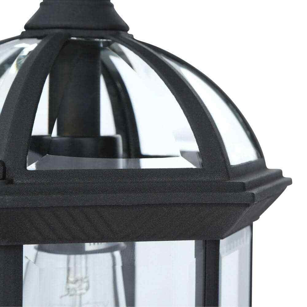 Bel Air Lighting Wentworth Small Black Outdoor Wall Light Fixture w/ Clear Glass