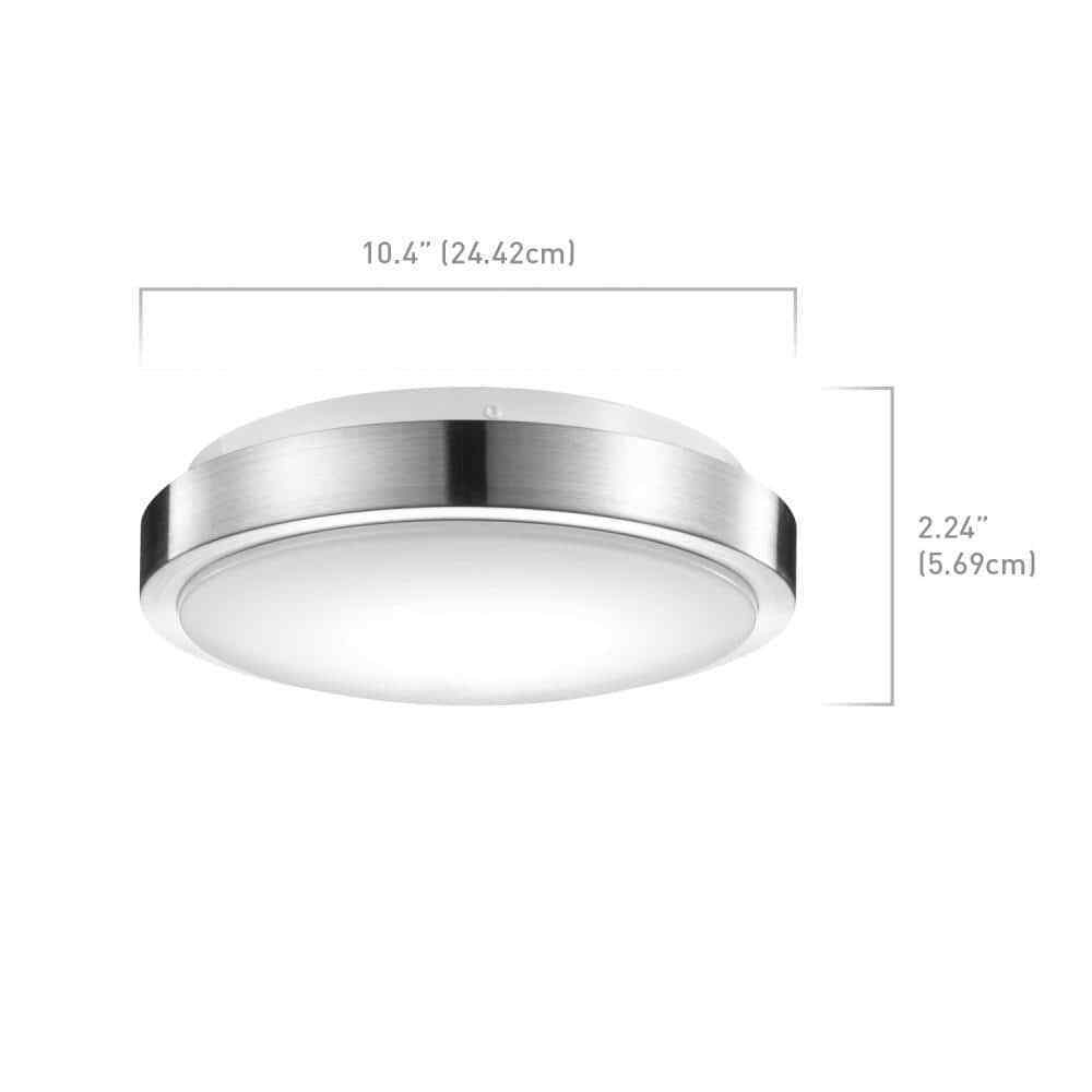 Globe Electric Wi-Fi Smart 11" Brushed Nickel Smart LED Integrated Flush Mount