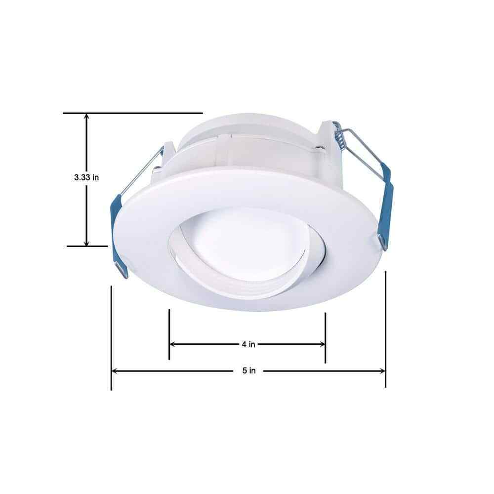 HALO RA 4 in. Adjustable CCT Canless Dimmable Integrated LED Recessed Light Kit