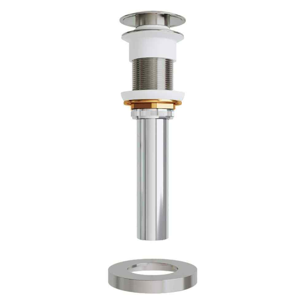 VIGO Vessel Bathroom Sink Pop-Up Drain and Mounting Ring in Brushed Nickel