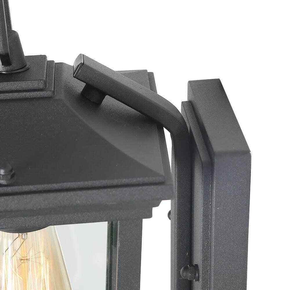 LNC 1-Light Outdoor Lantern Sconce Wall Light w/ Clear Glass for Patio or Porch