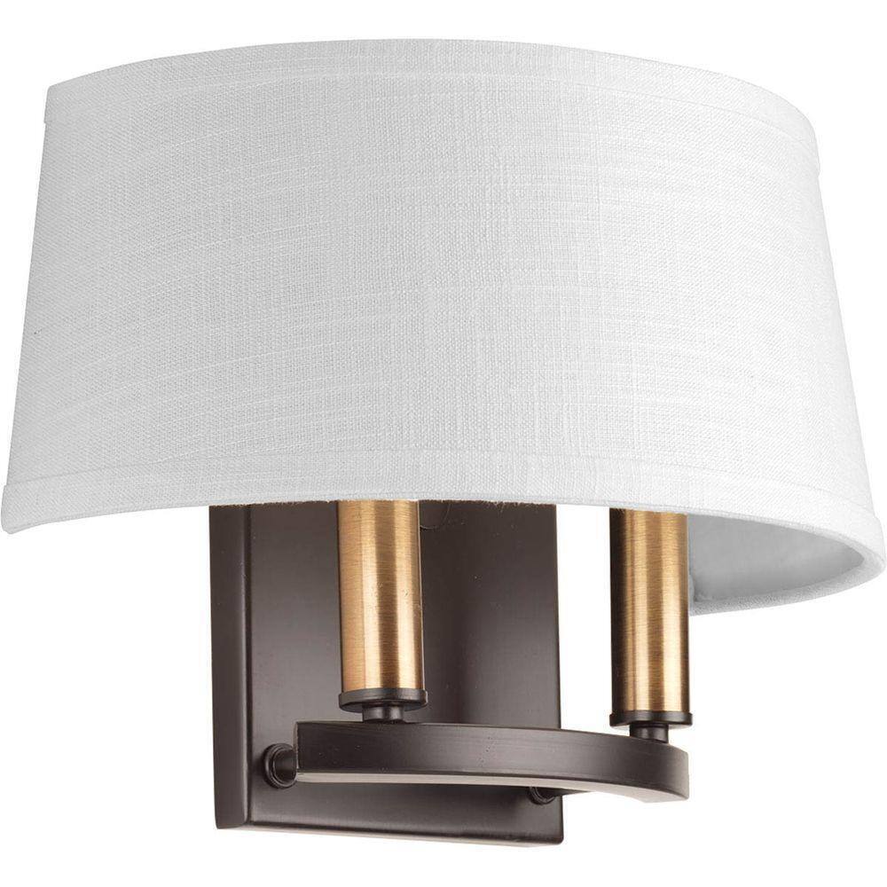 Progress Lighting Cherish Collection 2-Light Antique Bronze Wall Sconce