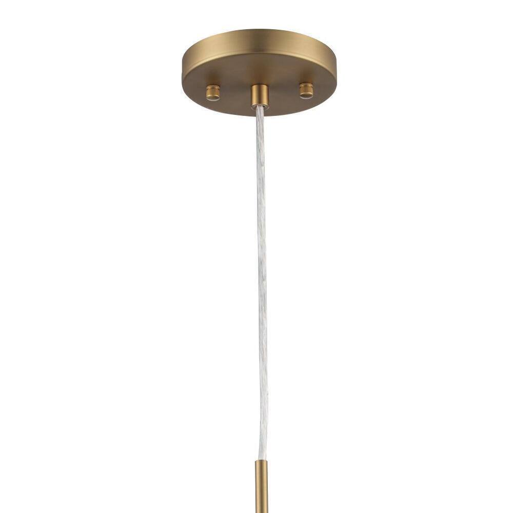 Bel Air Lighting Dorina 1-Light Antique Gold Mason Jar Hanging Pendant Light
