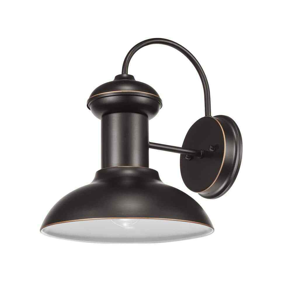 Globe Electric Jamenson Oil-Rubbed Bronze Farmhouse Indoor/Outdoor Wall Sconce