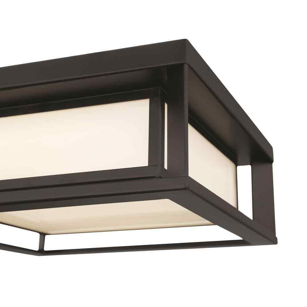 GLUCKSTEINELEMENTS Paxton 1-Light Black Integrated LED Outdoor Flush Mount