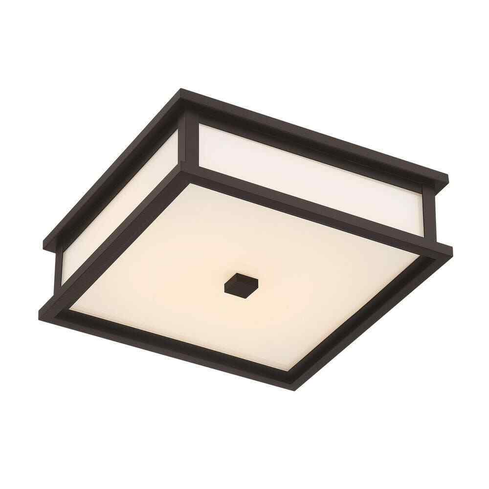 GLUCKSTEINELEMENTS Balmoral 1-Light Black LED Outdoor Flush Mount 39643-HBCLED