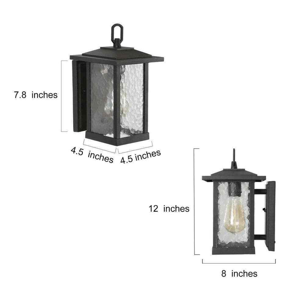 LNC Modern Black Outdoor Wall Sconce Farmhouse Lantern Coach Light