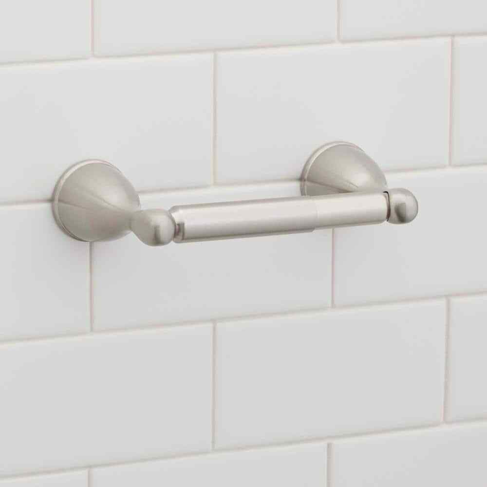 Glacier Bay Builders Spot Free Toilet Paper Holder in Brushed Nickel BTH-008-103