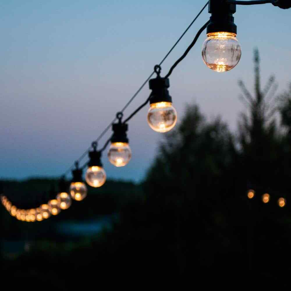 Newhouse Lighting 48 ft. String Light Hanging Kit Wire Mounting Hooks
