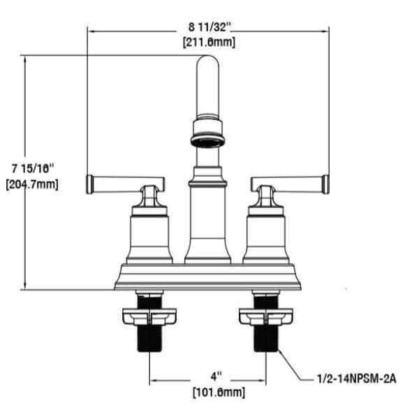 Glacier Bay Oswell 4 in. Centerset High-Arc Bathroom Faucet in Brushed Nickel