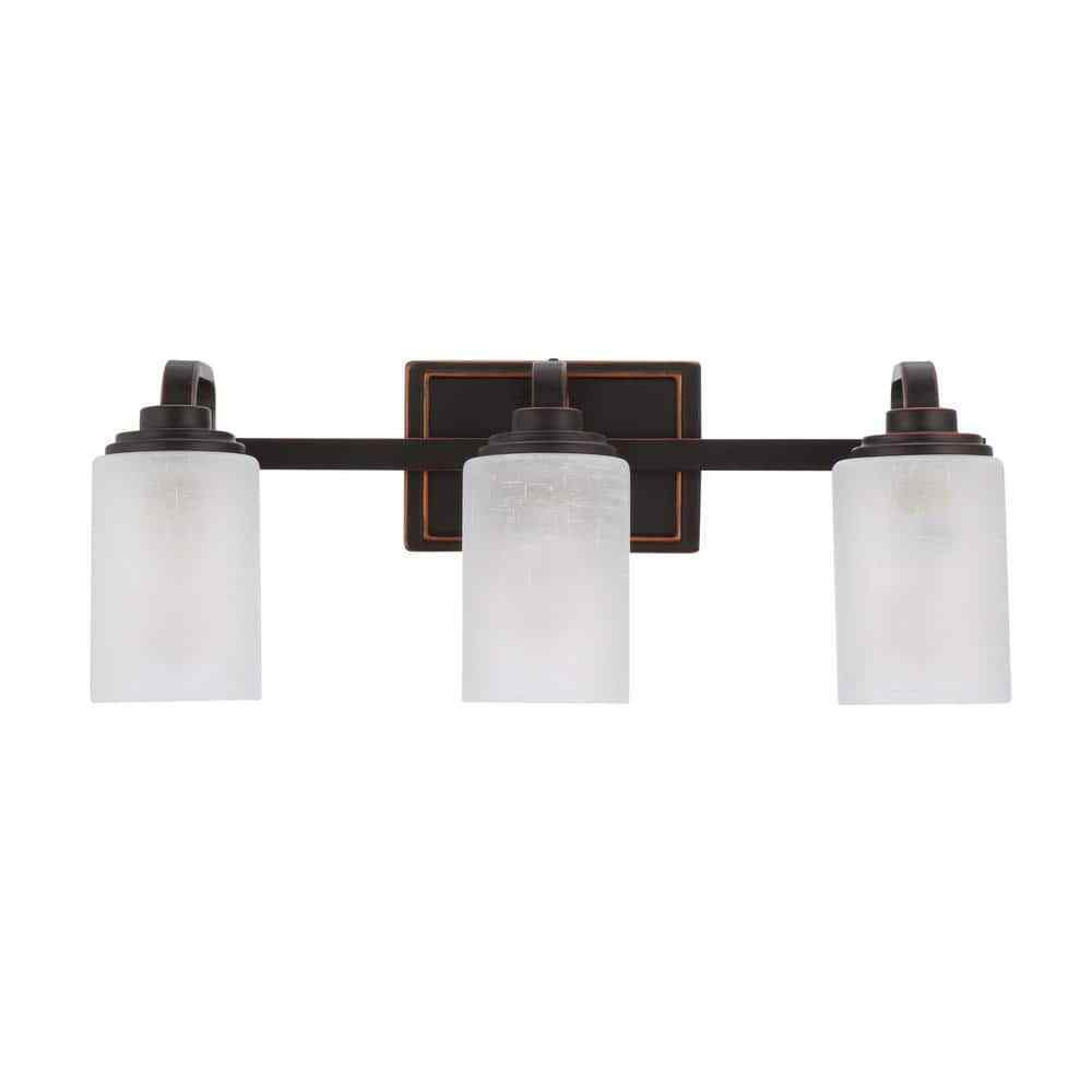 Hampton Bay 3-Light Oil-Rubbed Bronze Vanity Light116880