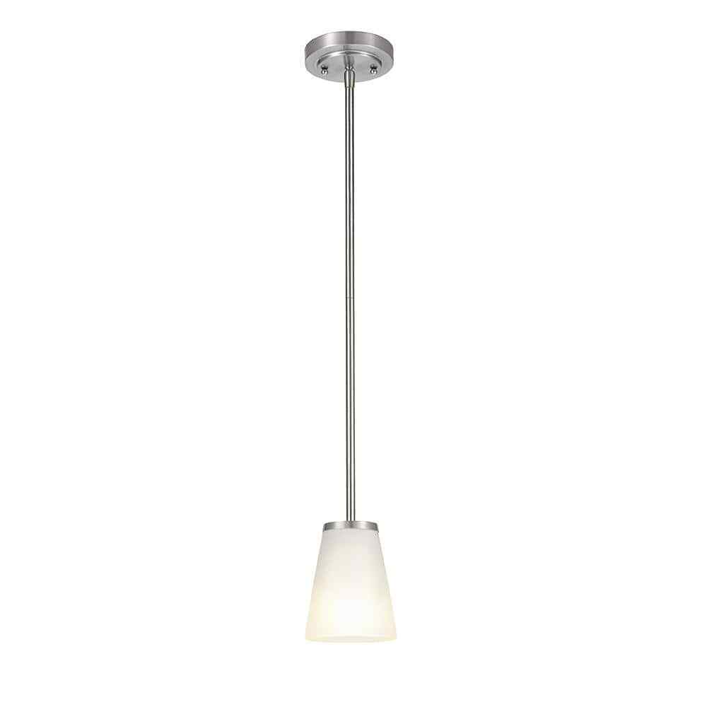 Hampton Bay 1-Light Brushed Nickel Pendant 21098-000