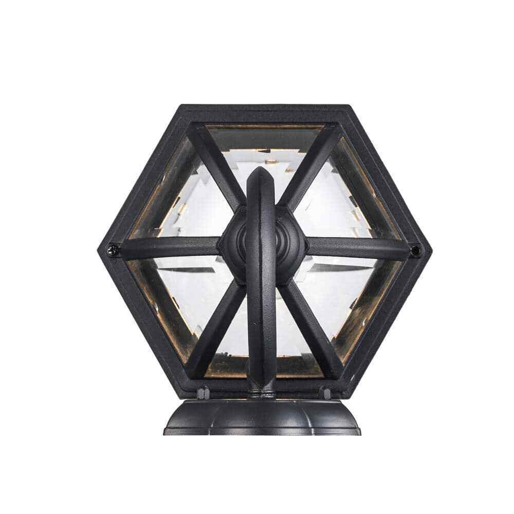 Bel Air Lighting Wentworth 1-Light Large Black Outdoor Wall Light Fixture