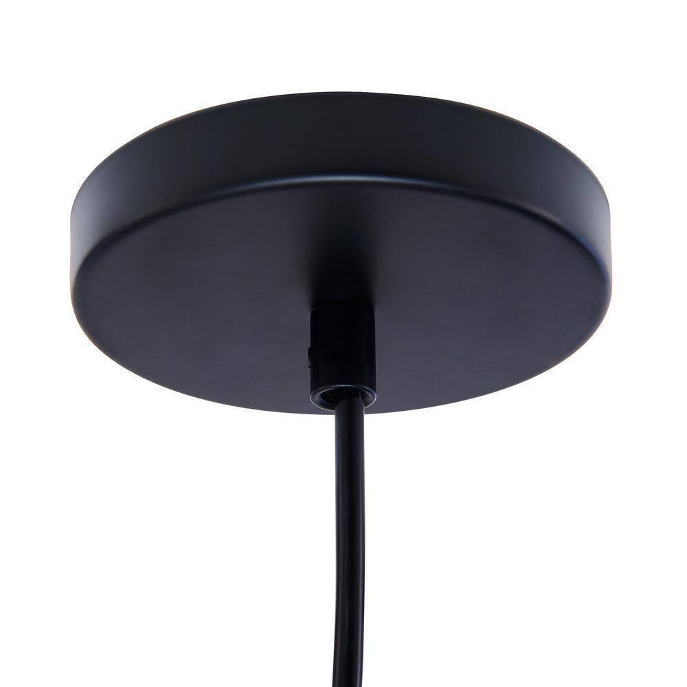 Southern Enterprises Conner Matte Black Midcentury Modern Dome Pendant Lamp