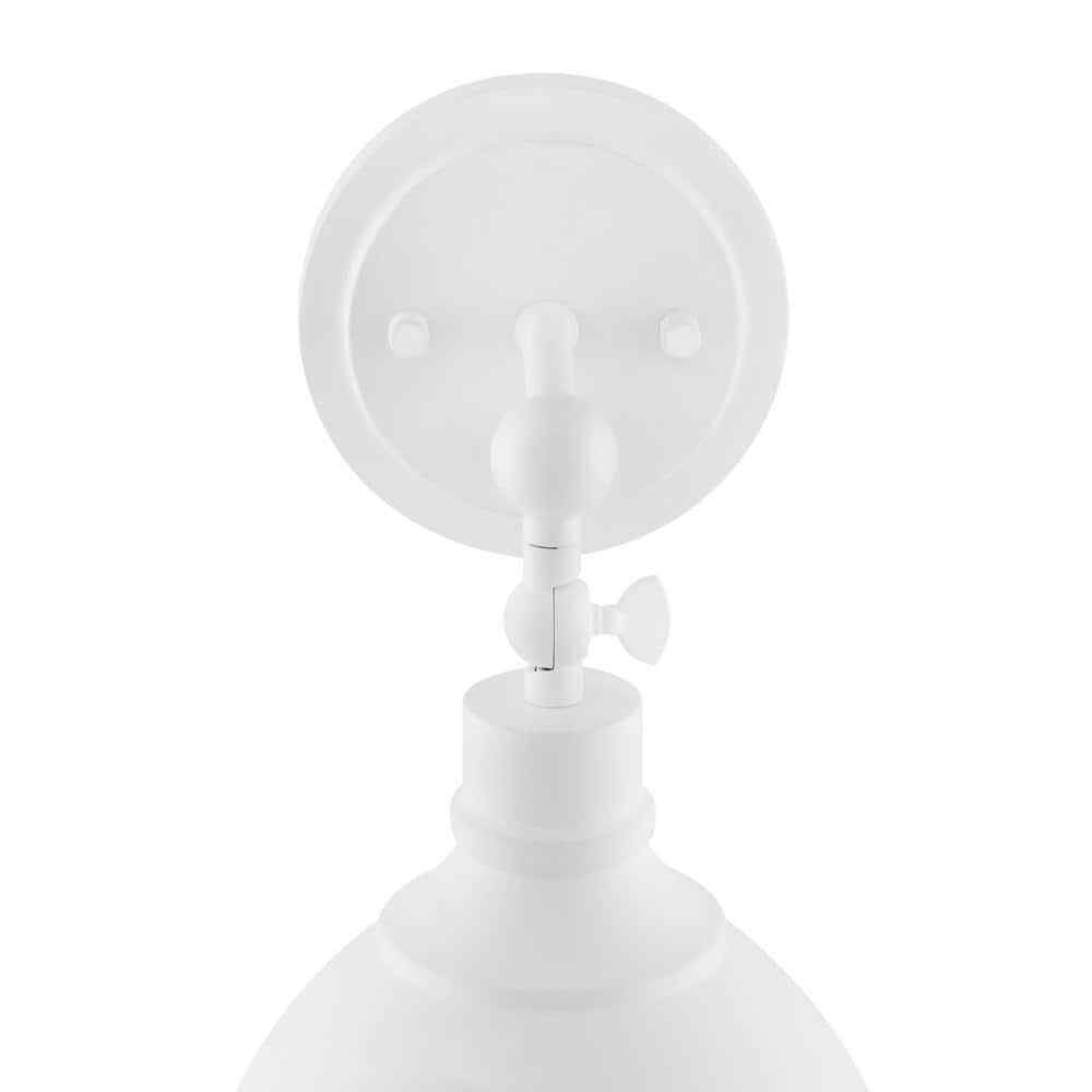 Home Decorators Collection Franklin 1-Light Wired Sconce in Distressed White