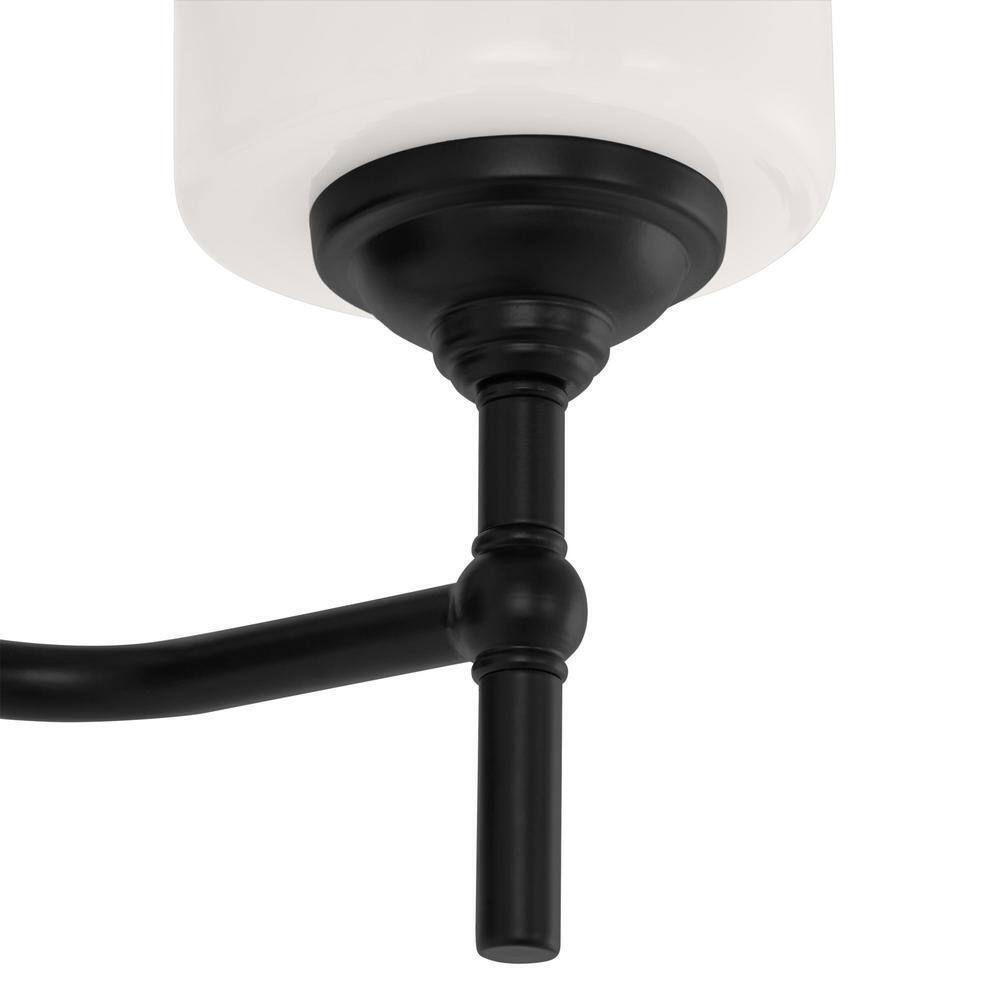 Home Decorators Collection Ayelen 13.5 in. 2-Light Matte Black Vanity Light
