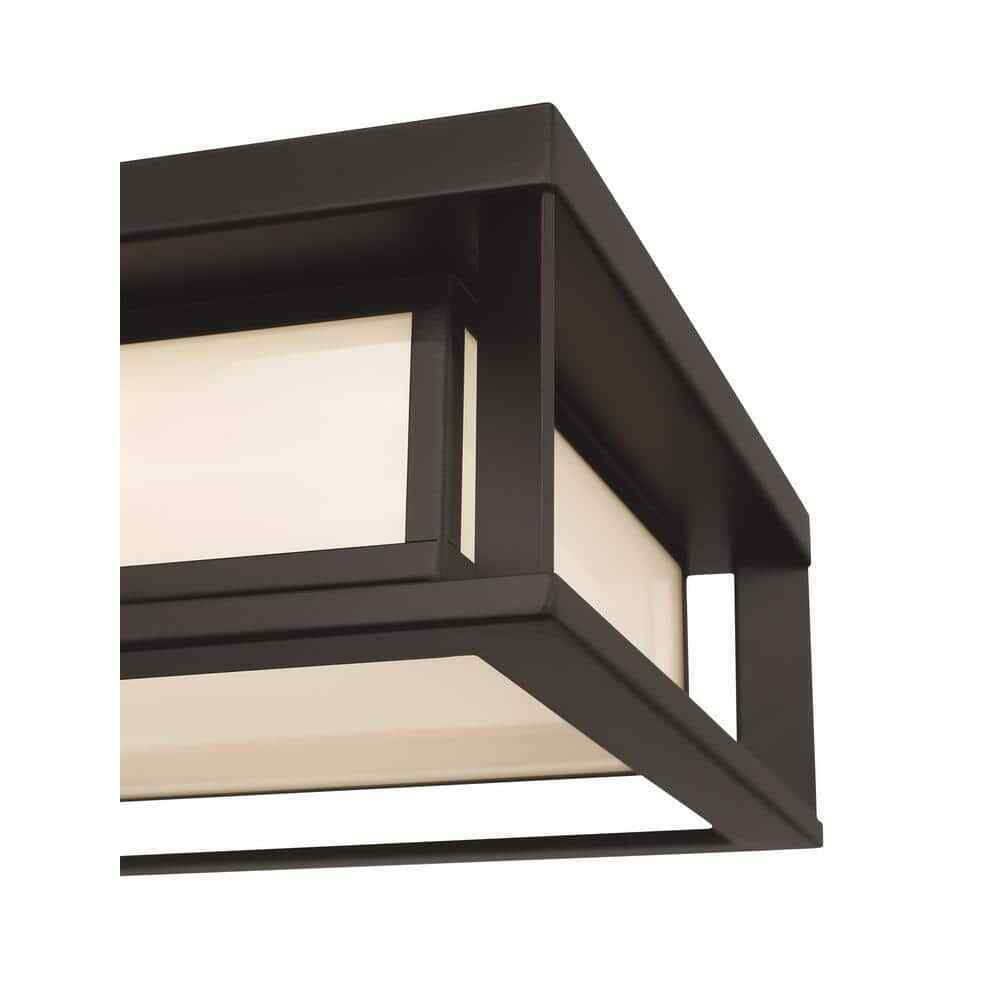 GLUCKSTEINELEMENTS Paxton 1-Light Black Integrated LED Outdoor Flush Mount