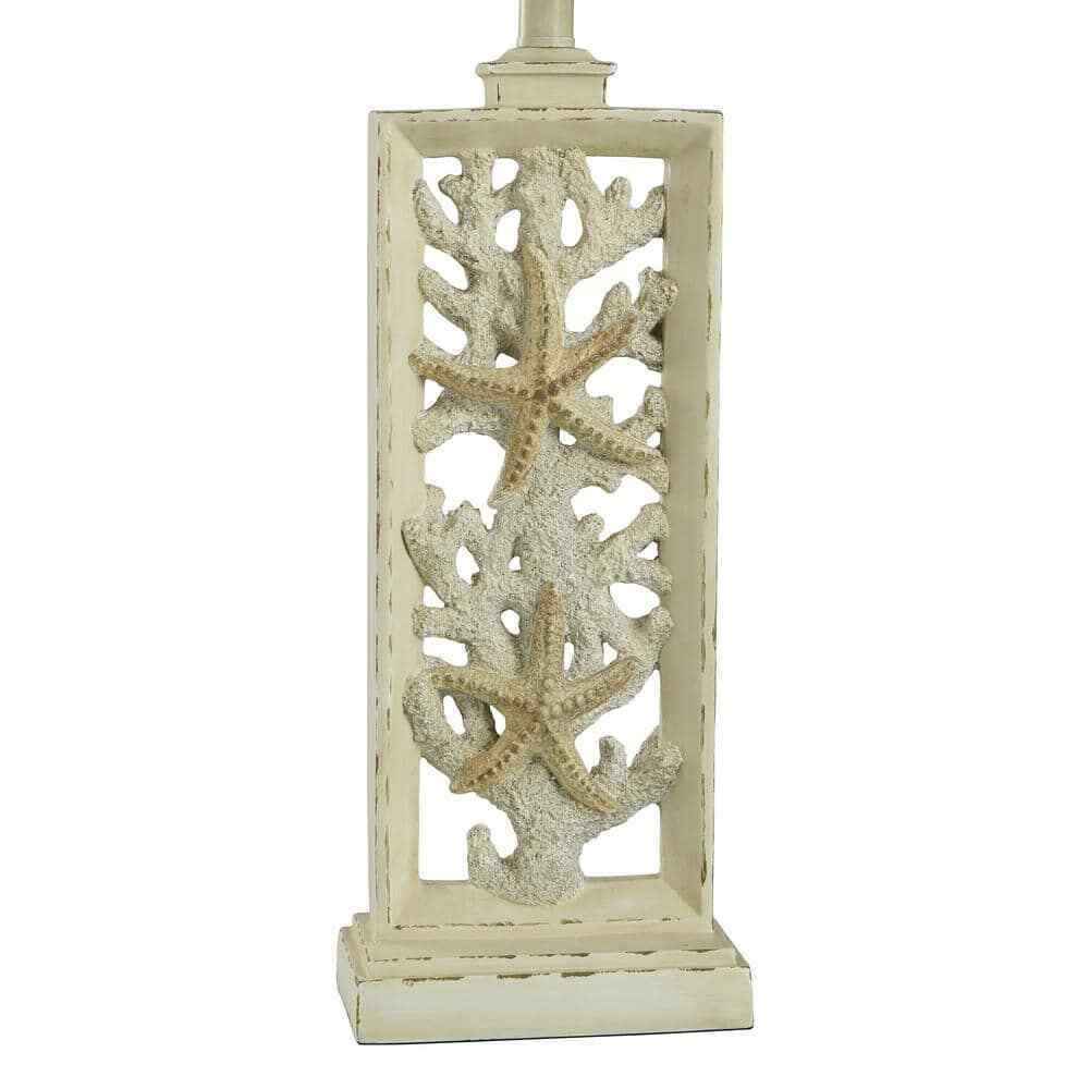 StyleCraft South Cove 33 in. Weathered Cream Table Lamp L317869DS