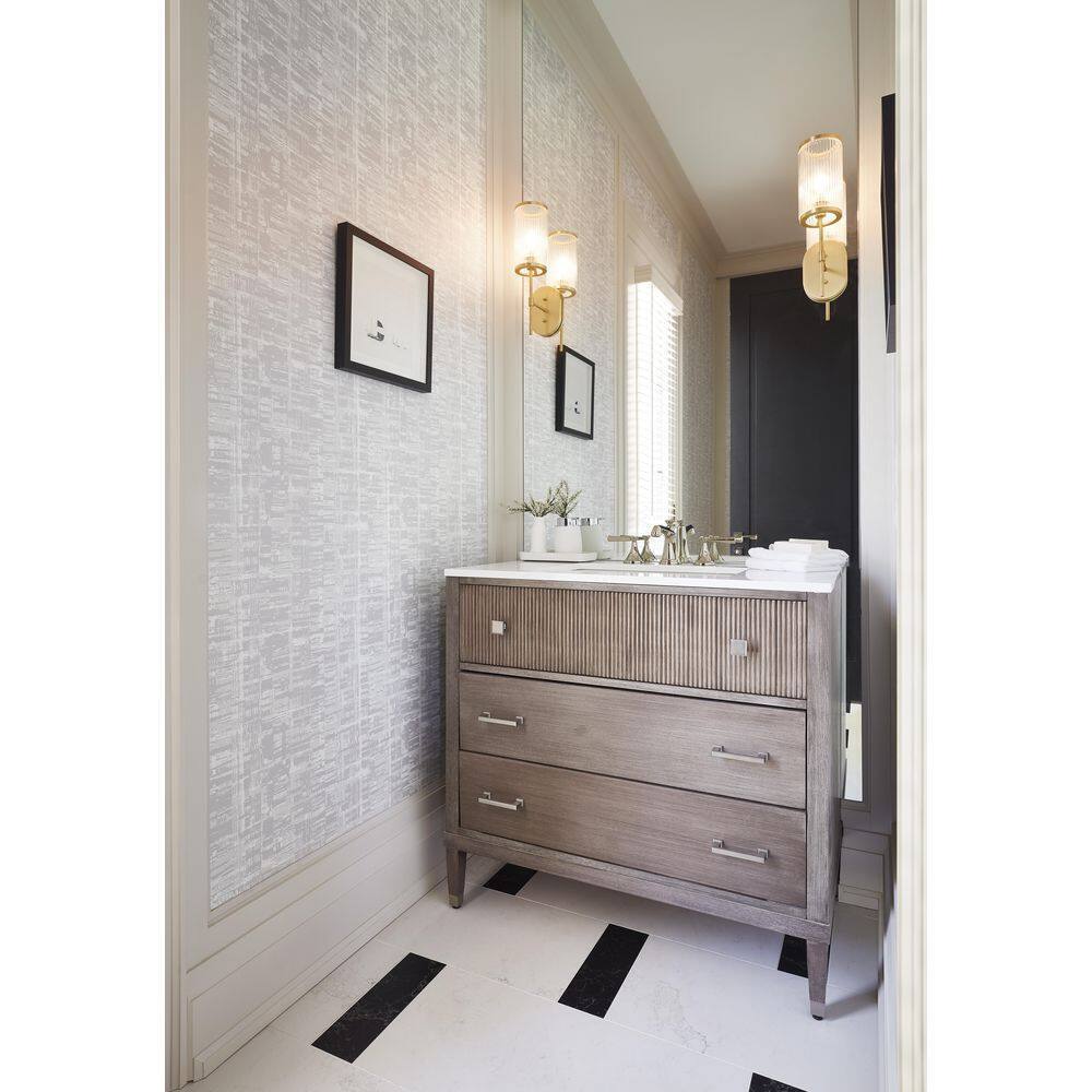 GLUCKSTEINELEMENTS Ashbury 1-Light Brush Brass Wall Sconce 38679-HBC