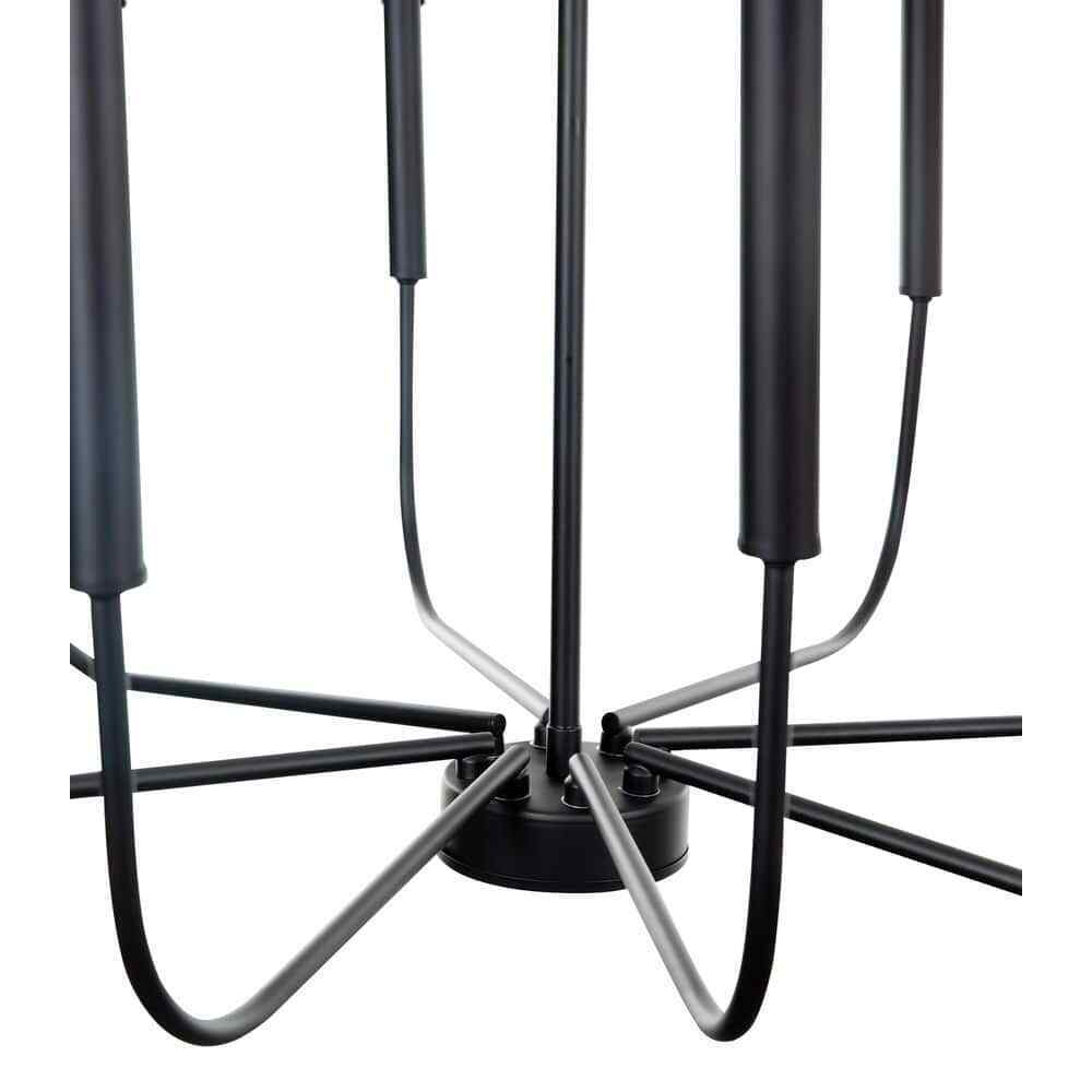 BELLADONNA Louis 8-Light Black Candlestick Chandelier