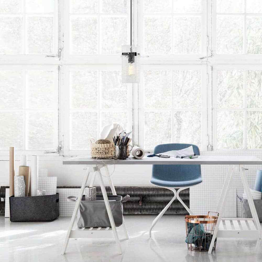 Flint Garden 1-Light Matte Black Rectangle Modern Hanging Mini Pendant