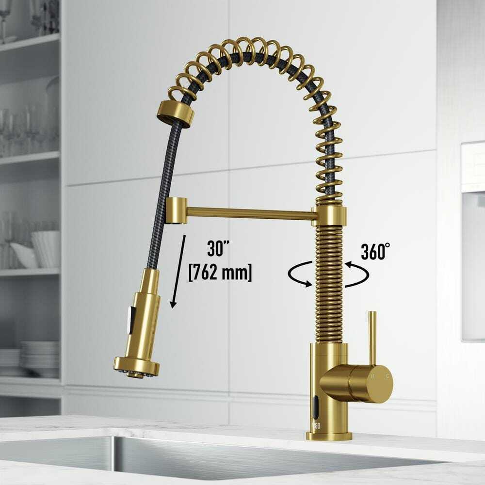 VIGO Edison Single Handle Pull-Down Sprayer Kitchen Faucet w/ Touchless Sensor