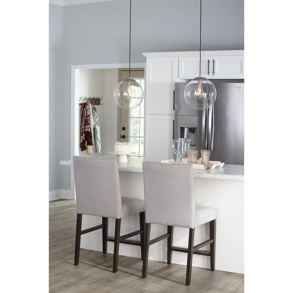 Progress Lighting Atwell 1-Light Brushed Nickel Large Pendant Hanging Light