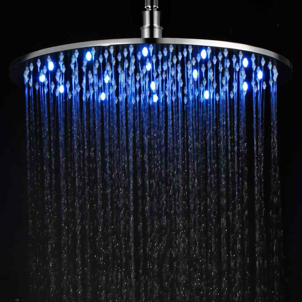 ALFI BRAND 16 in. Single Ceiling Mount Fixed Rain Shower Head in Brushed Nickel