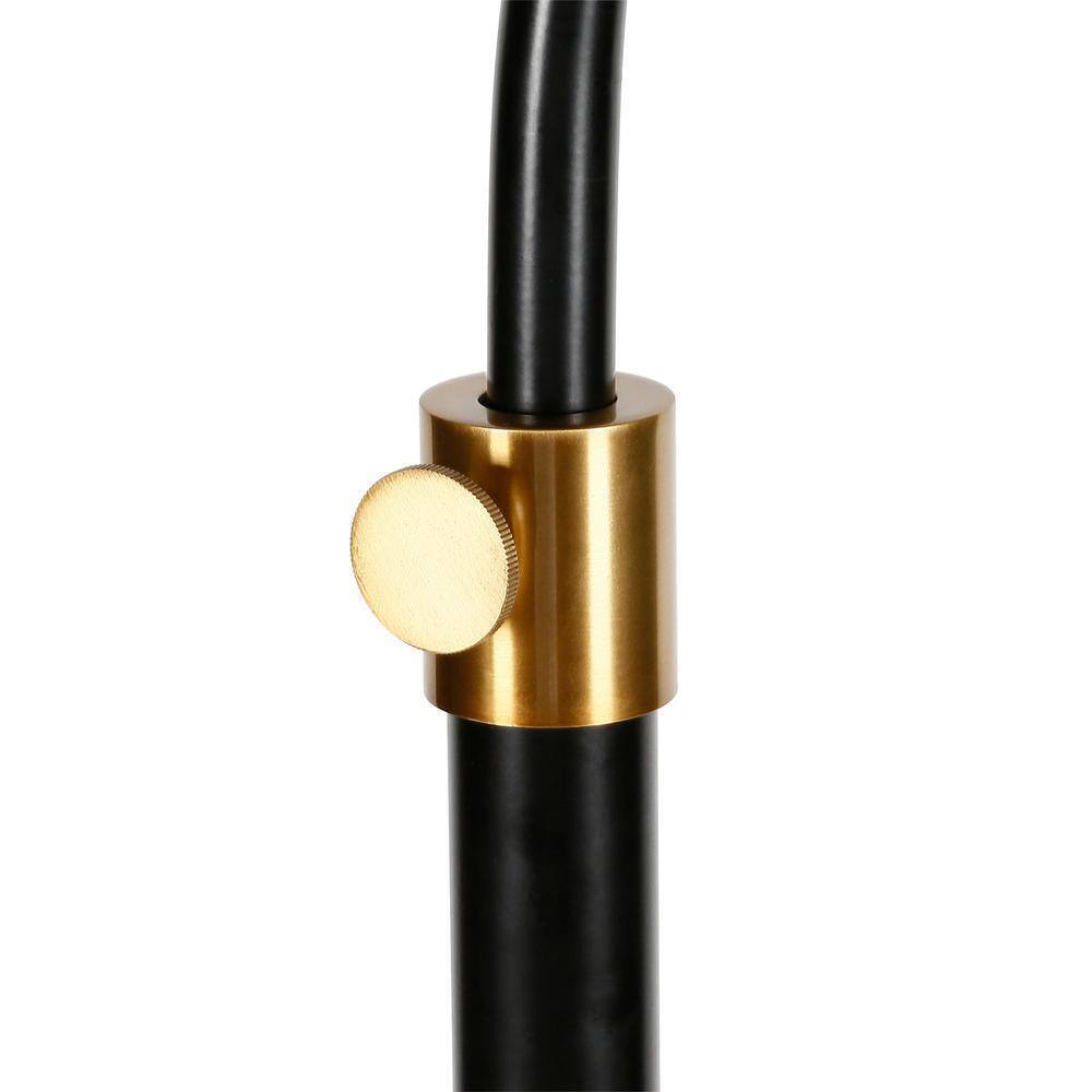 Meyer&Cross Austen 65 in. Matte Black and Brass Floor Lamp