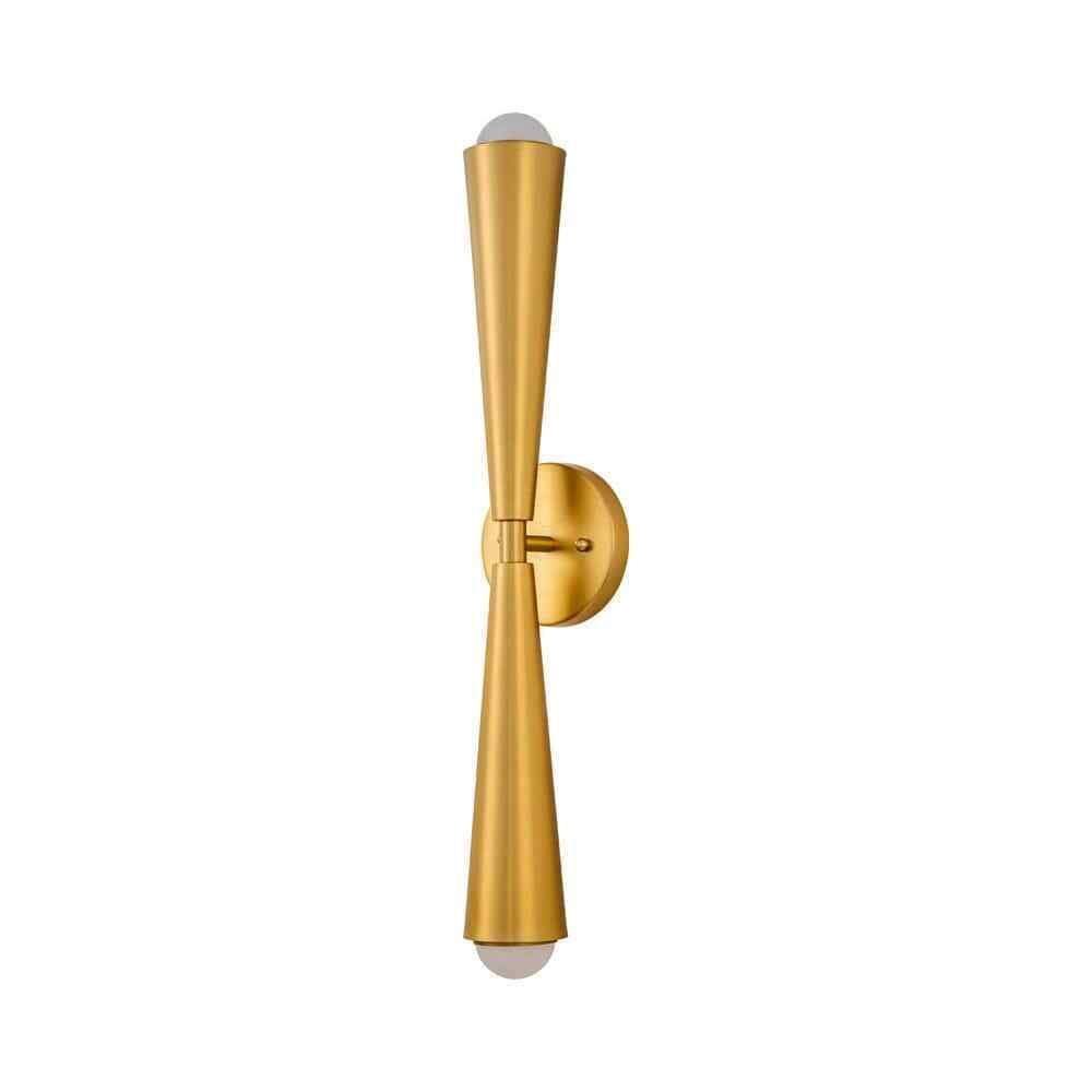 RRTYO Aaru Brass Up Down Cone Linear LED Bathroom Vanity Light Wall Sconce