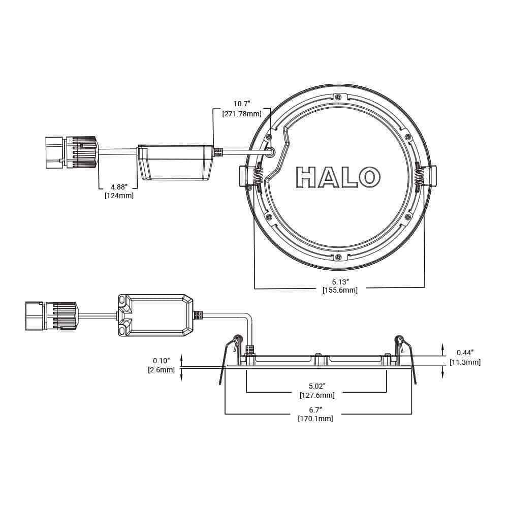 HALO QuickLink 6" 900 Lumens Integrated LED Recessed Downlight Trim, White 6-PK