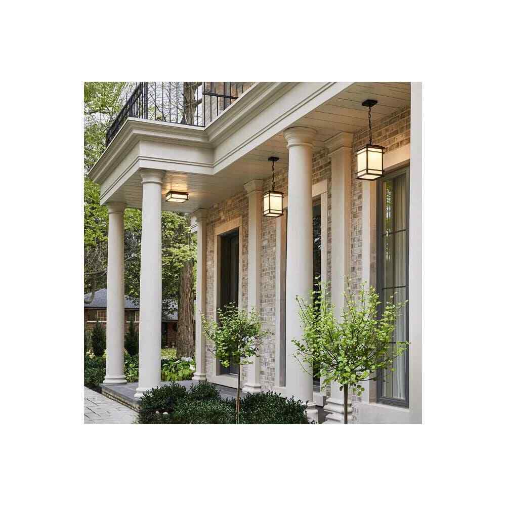 GLUCKSTEINELEMENTS Balmoral 1-Light Black LED Outdoor Flush Mount 39643-HBCLED