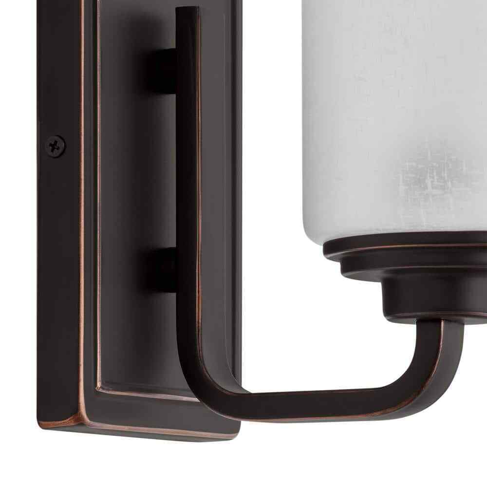 Hampton Bay Hartford Lake 7.28 in. 1-Light Oil Rubbed Bronze Indoor Wall Sconce
