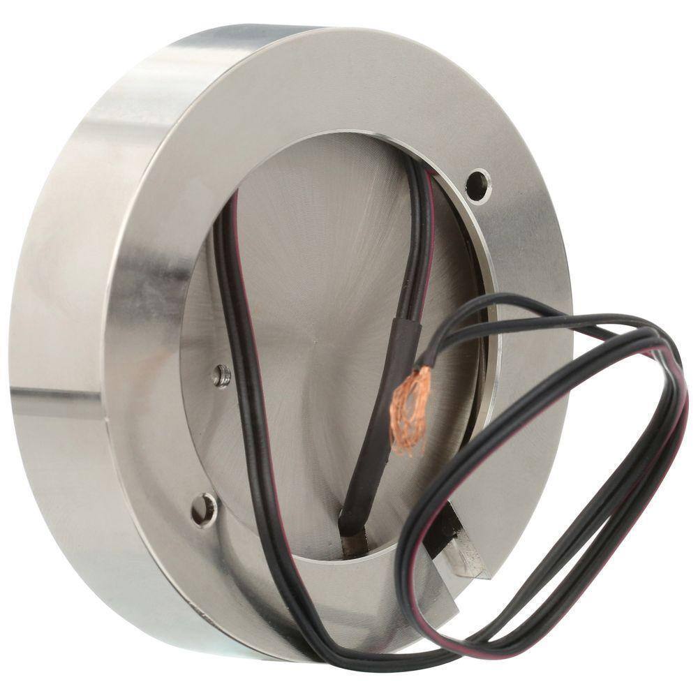 Armacost Lighting Dimmable Bright White LED Puck Light Brushed Steel Finish