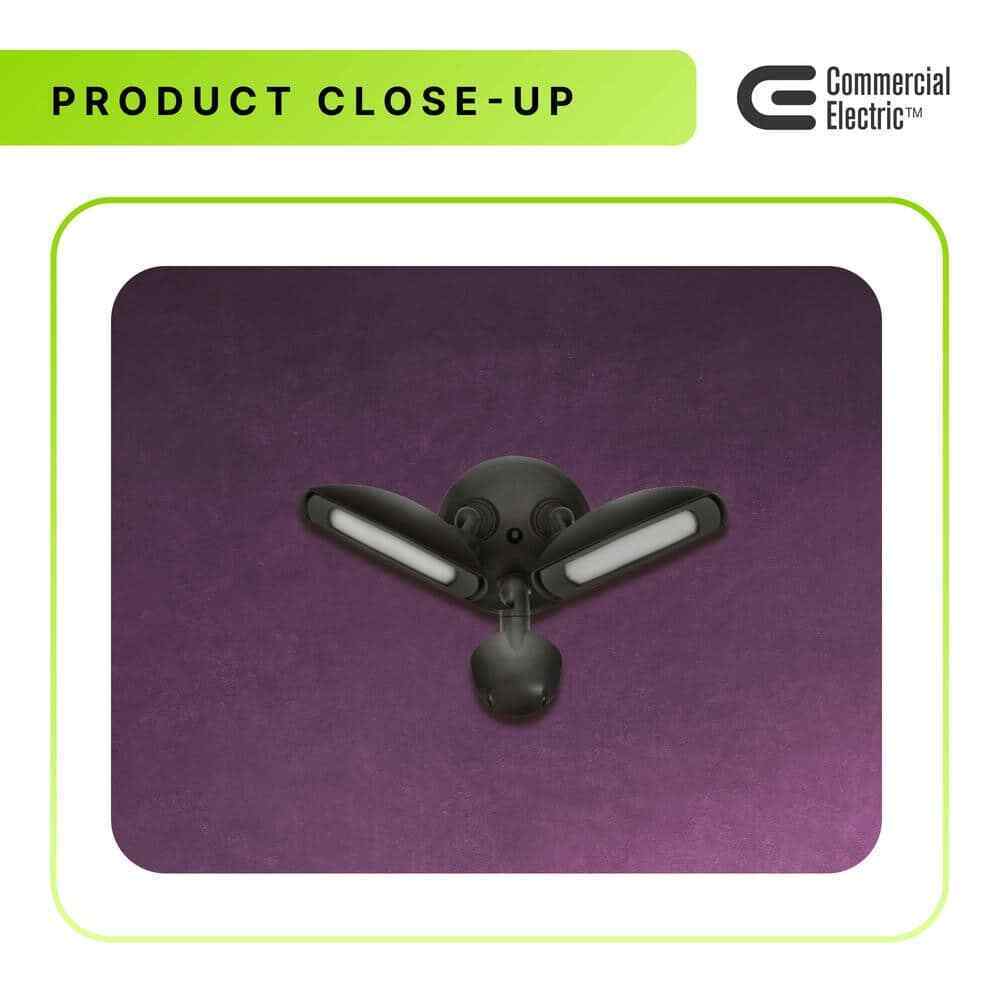 Commercial Electric 150W Equivalent Bronze Outdoor LED Security Light 3000 Lumen