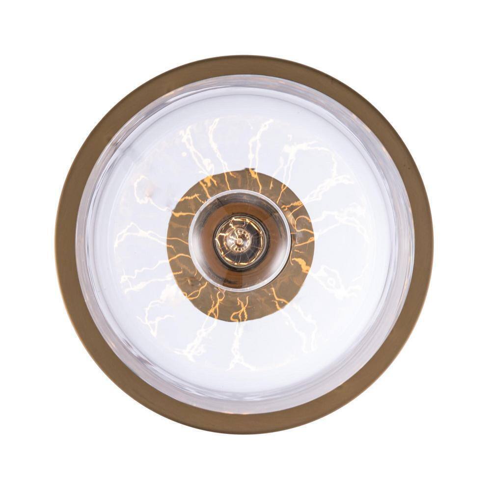 Bel Air Lighting Dorina 1-Light Antique Gold Mason Jar Hanging Pendant Light