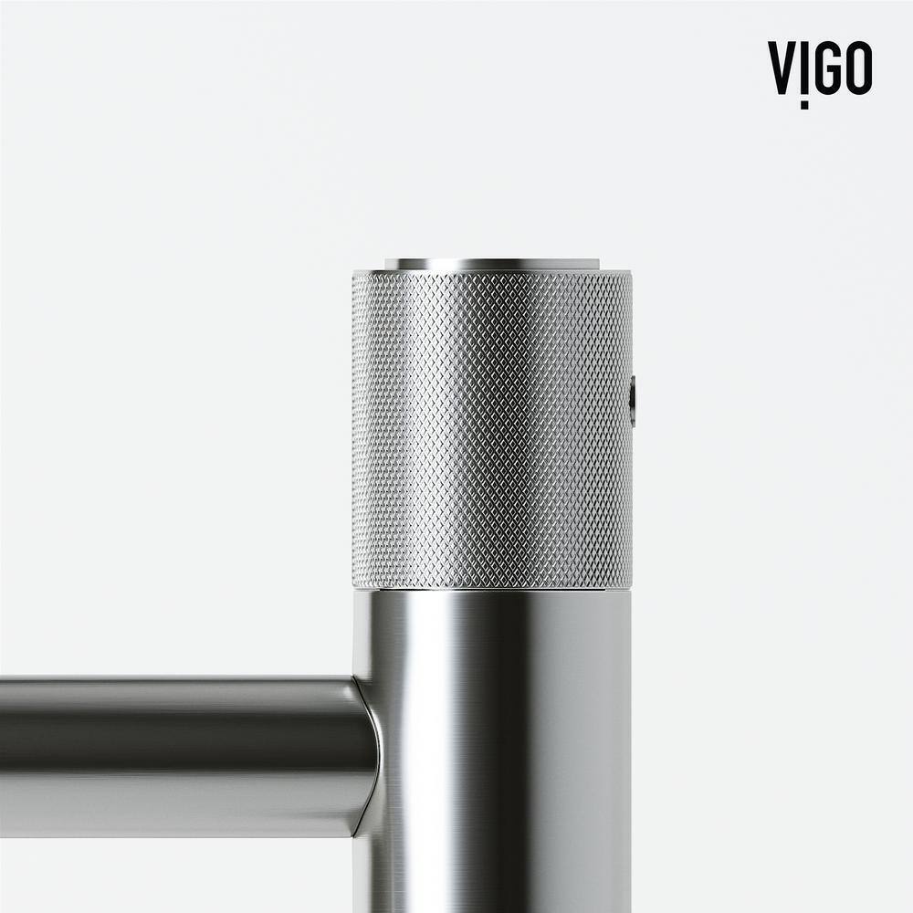 VIGO Apollo Single Handle Single-Hole Bathroom Vessel Faucet in Brushed Nickel