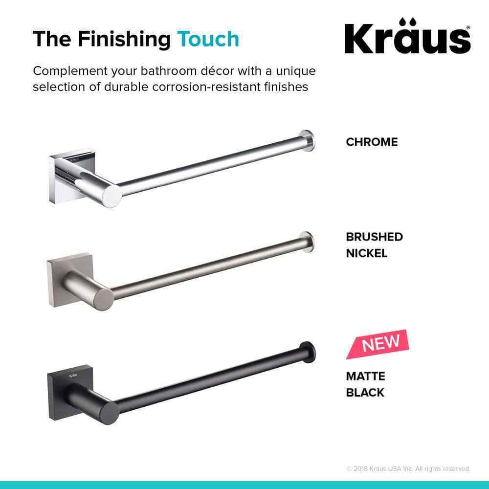 KRAUS Ventus Bathroom 10.5 in. Towel Bar in Chrome KEA-17725CH