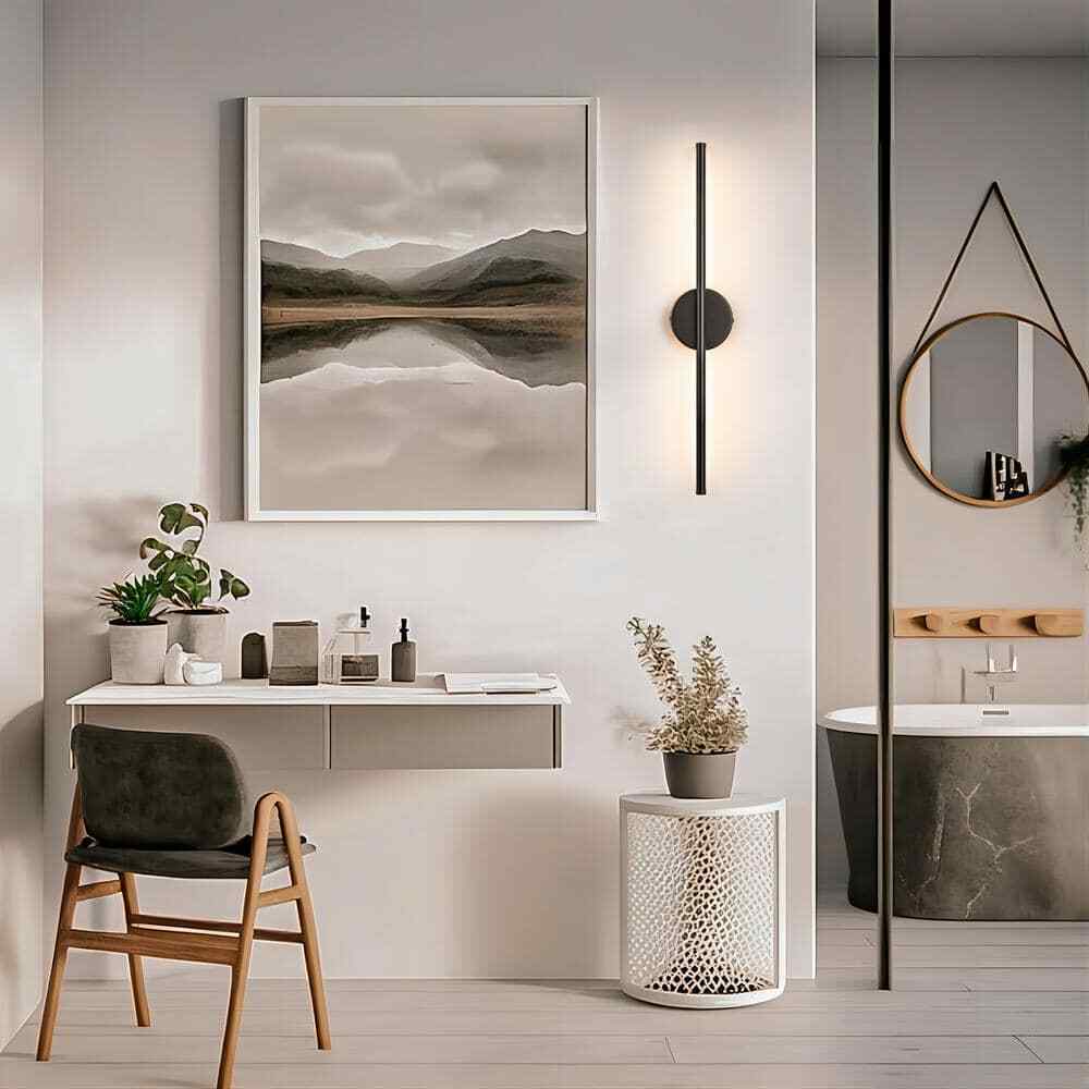 Rennnsan Aidan 1-Light Black Linear Dimmable LED Wall Sconce WS8101-50178