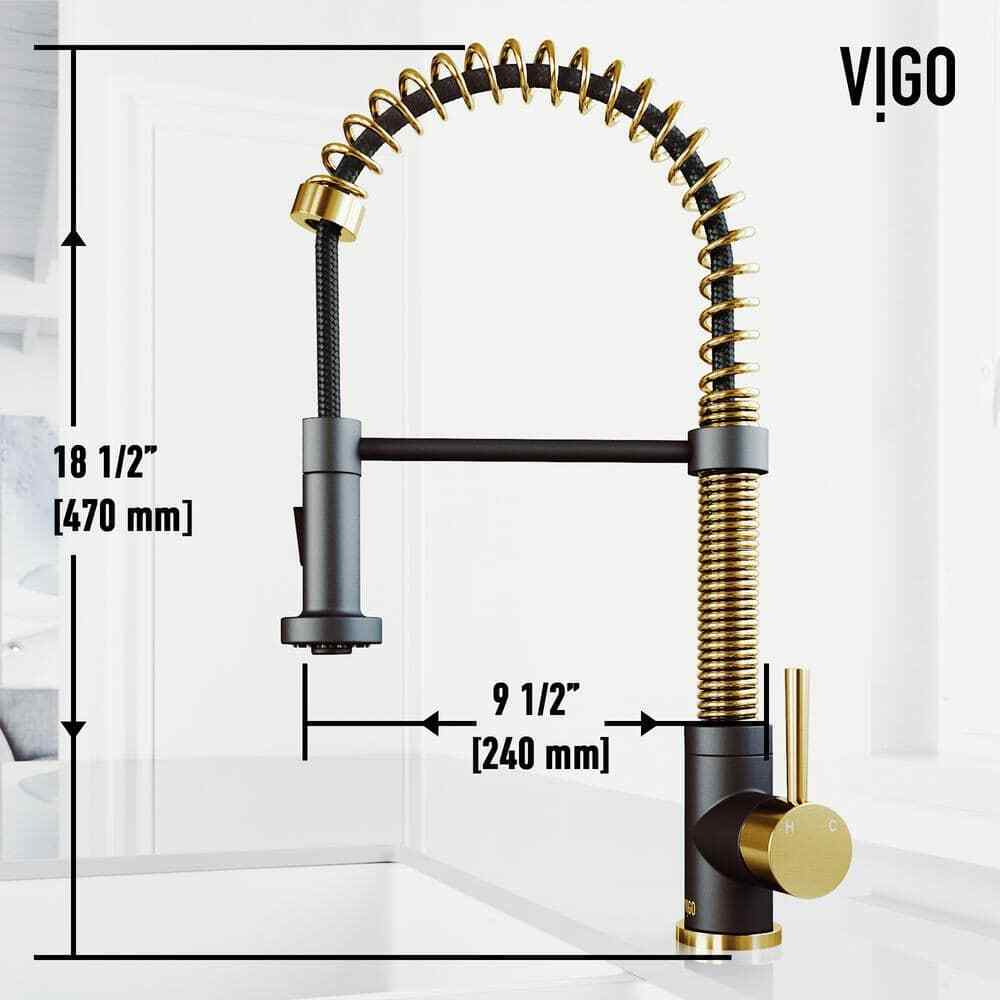VIGO Edison Single Handle Pull-Down Sprayer Kitchen Faucet