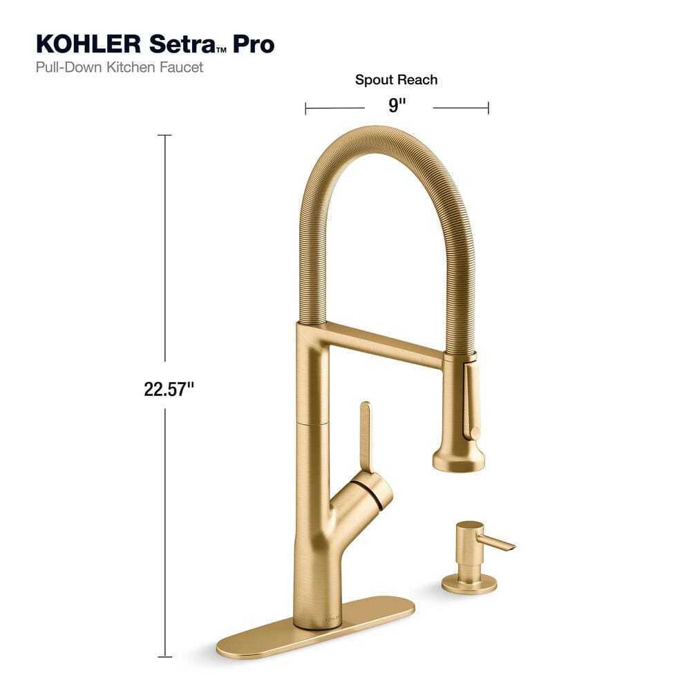 KOHLER Setra Semi-Professional Kitchen Sink Faucet w/ Soap Dispenser