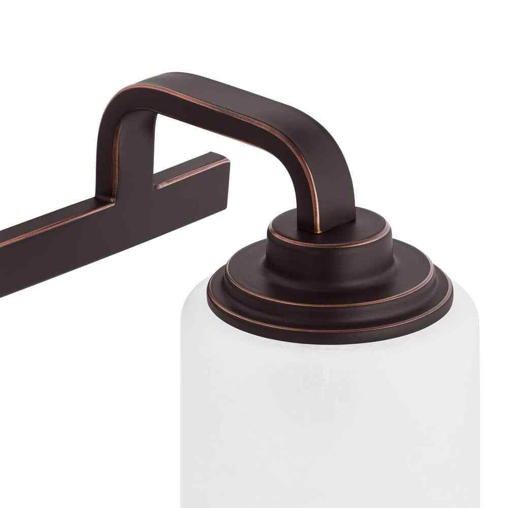 Hampton Bay Hartford Lake 29 in. 4-Light Oil Rubbed Bronze Bathroom Vanity Light