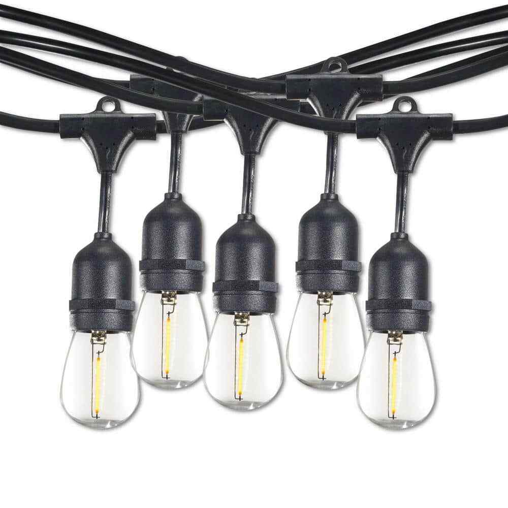 Bulbrite Outdoor 30 ft. Edison String Light Shatter Resistant Bulbs 12-Sockets