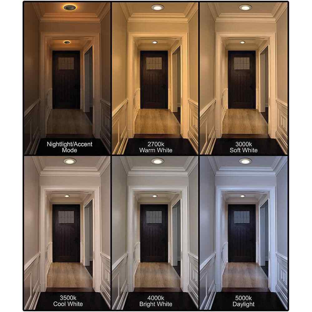 Commercial Electric 6 in. Selectable CCT LED Recessed Light Trim 670 Lumens