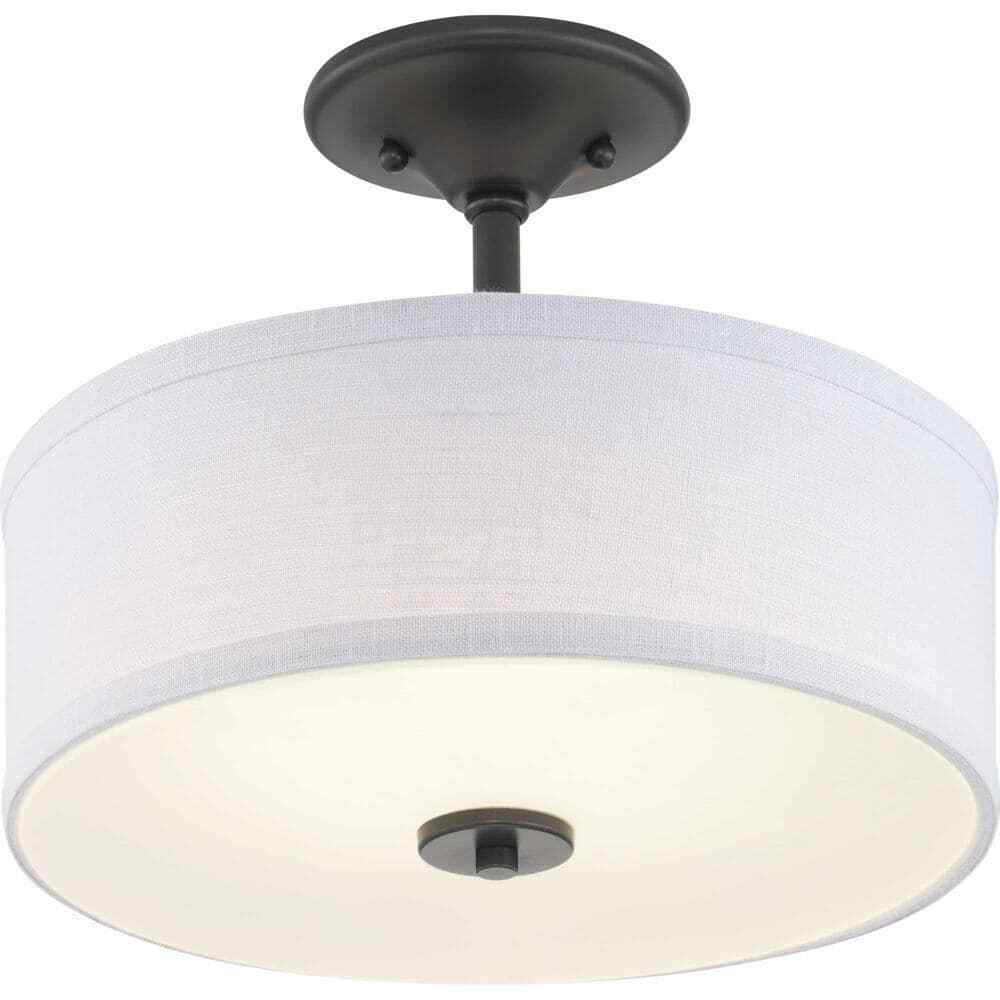 Progress Lighting Inspire Collection Graphite Integrated LED Semi-Flush Mount