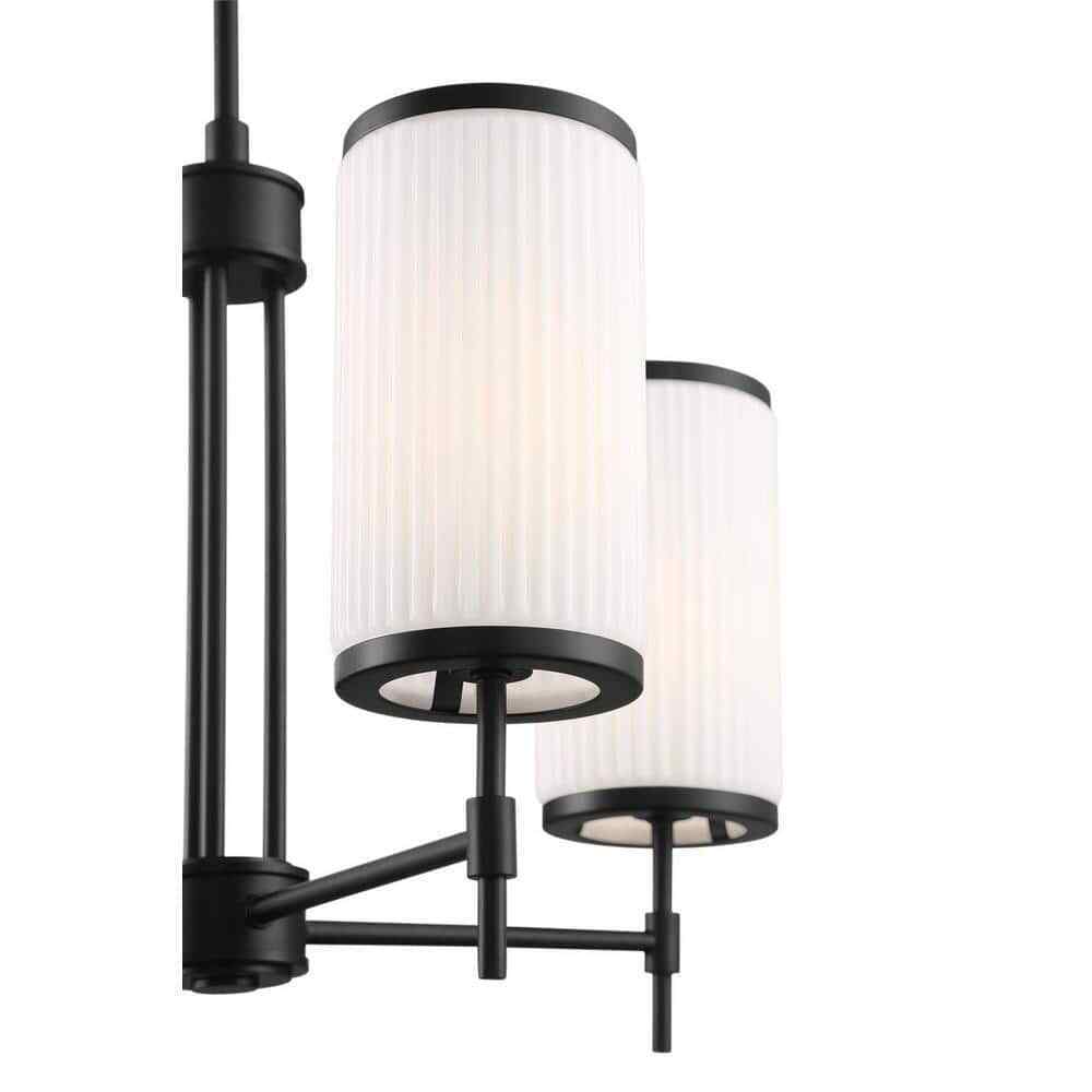 GLUCKSTEINELEMENTS Ashbury 4-Light Black Chandelier 38683-HBCB