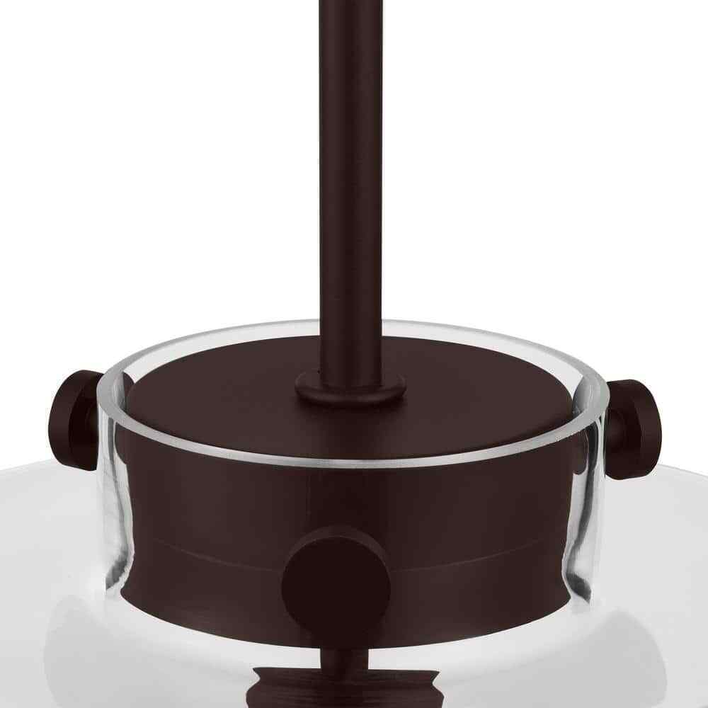 Hampton Bay Mullins 10 in. 1-Light Oil Rubbed Bronze Pendant Hanging Light